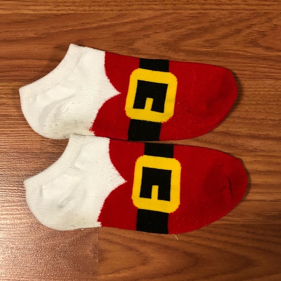 🎄Santa Claus socks🎄 super cute, worn only once - Picture 1 of 3
